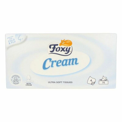 Fazzoletti di Carta Facial Cream Foxy Pelli Sensibili (75 uds)