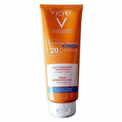 Protezione Solare Capital Soleil Fresh Hydrating Milk Vichy SPF 20 (300 ml)