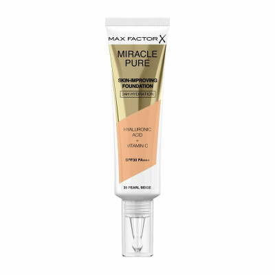 Base per Trucco Fluida Max Factor Miracle Pure 35-pearl beige SPF 30 (30 ml)
