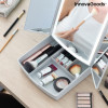 Specchio a LED Pieghevole con Contenitore per Trucchi 3 in 1 Panomir InnovaGoods Bianco (Ricondizionati A)
