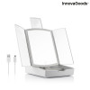 Specchio a LED Pieghevole con Contenitore per Trucchi 3 in 1 Panomir InnovaGoods Bianco (Ricondizionati A)