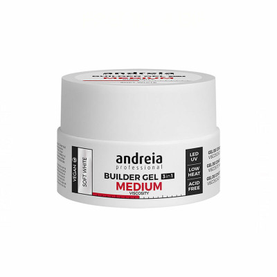 Smalto per unghie in gel Medium Viscosity Andreia Professional Builder Bianco (22 g)