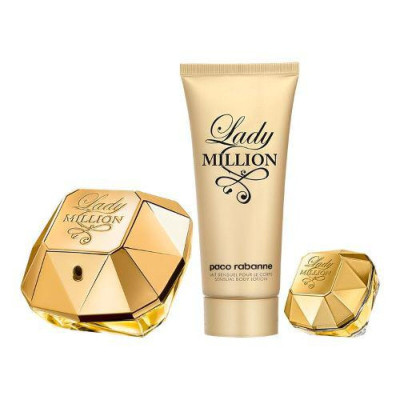 Cofanetto Profumo Donna Paco Rabanne Lady Million EDP 3 Pezzi