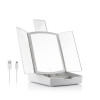 Specchio a LED Pieghevole con Contenitore per Trucchi 3 in 1 Panomir InnovaGoods