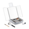 Specchio a LED Pieghevole con Contenitore per Trucchi 3 in 1 Panomir InnovaGoods