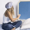 Cuffia da Doccia Stitch Azzurro 100 % poliestere