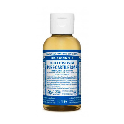 Sapone Liquido Dr Bronner's 18 in 1 Peppermint 60 ml
