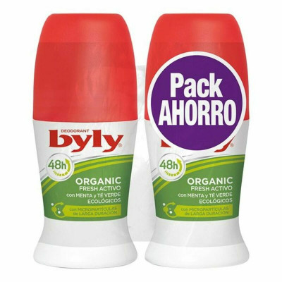 Deodorante Roll-on Byly Organic Extra Fresh Active 50 ml 2 Unità