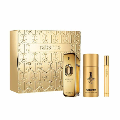 Cofanetto Profumo Uomo Paco Rabanne Million Gold EDP 3 Pezzi