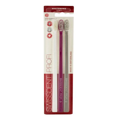Spazzolino Sbiancante Swissdent Soft Family Grigio Rosa Bianco