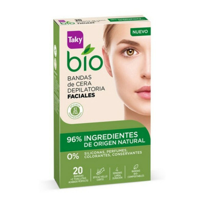 Strisce Depilatorie Viso Bio Natural Taky 120-0715 (20 uds)