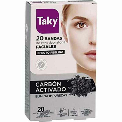 Strisce Depilatorie Viso Carbón Activado Taky Carbon Activado
